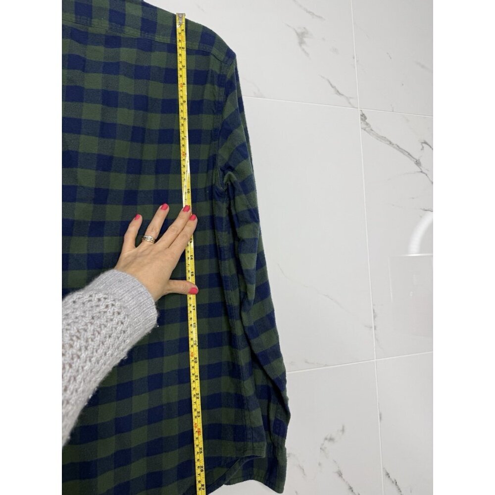 J. Crew Shirt Men's Medium Green Blackwatch Flannel Button Up Long Sleeve Casual - Picture 5 of 8